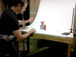 Scott animating the Google doodle