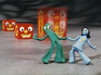 Gumby and Tara dancing.