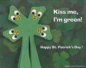 Gumby Shamrock St. Patrick's Day Greeting