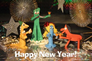 Gumby and friends toast the New Year