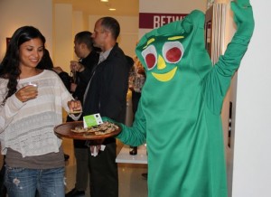 Gumby caterer serving