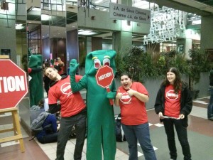 Gumby and Volunteers at the Montreal Film Fest