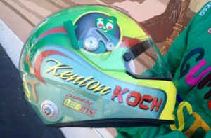 Kenton Koch's Gumby race helmet