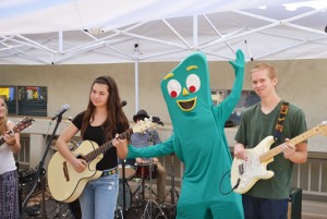 Band with Gumby at Gumby Fest