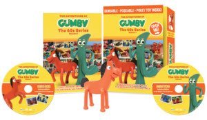 Gumby 1960s DVD gift set with Pokey bendable toy