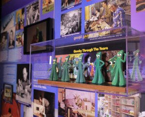 Animation Exhibit - Gumby puppets and timeline